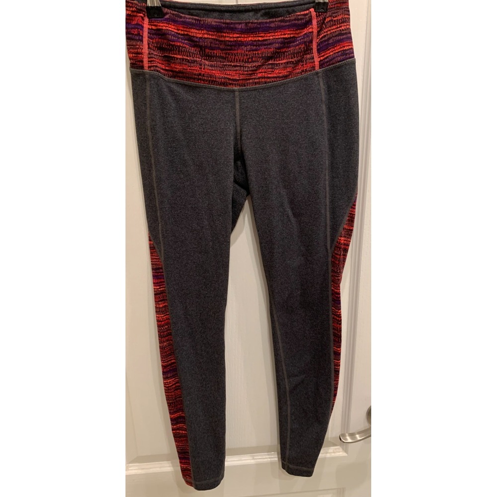 Athleta leggings with red and black‎ waistline Sz S Excellent Condition